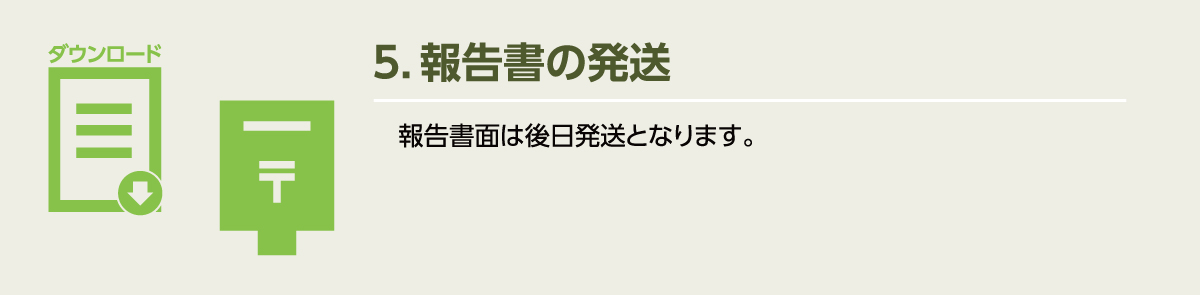 報告書の発送